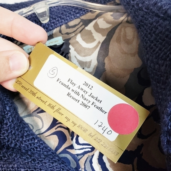 CYNTHIA ROSE Fly Away jacket blazer cropped feather silky - Picture 6 of 6